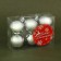 Set of balls plastic D-3 cm, 6 pcs "gloss" silver