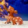 Garden figure "lying deer" from gypsum good souvenirs, 24 cm, medium, brown