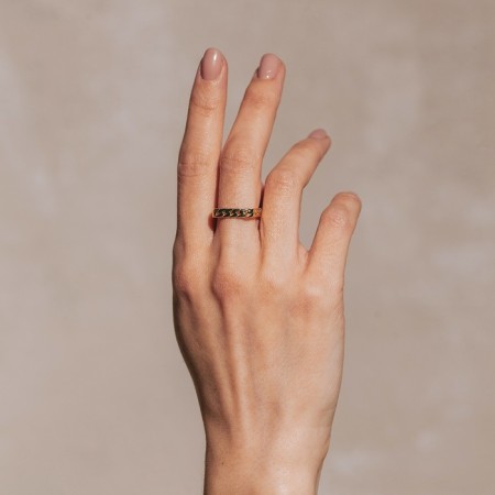 Ring "curls" square, color gold, dimensionless-1