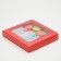 Self -assembly box with Upak Land window red, 21 x 21 x 3 cm