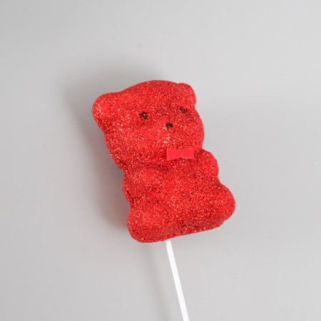 Decor for creativity "Bear length 20 cm, red-2