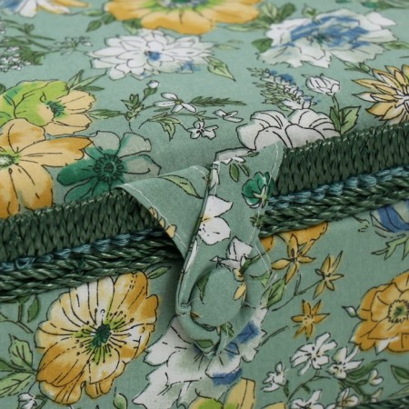 Casket for needlework "Green Flower Polyanka" 24x16x11 cm-1