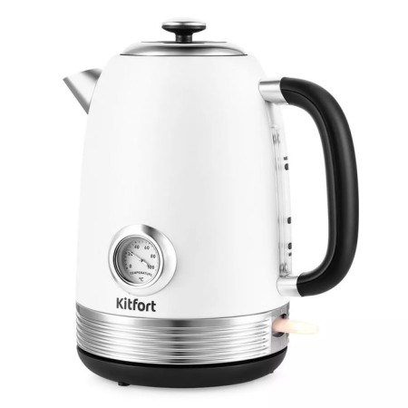 Electric KitFort KT-6603 kettle, 1.7 l, 2200 watts, black and white