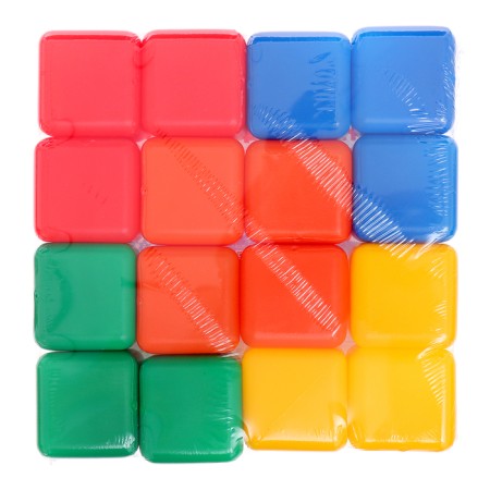 Set of colored cubes, 16 pieces, 4 × 4 cm-18