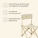 Folding chair, 50 x 50 x 80 cm, up to 100 kg, beige color