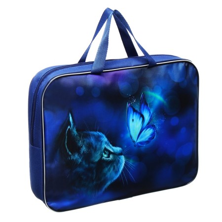 Folder with handles textile A4, 350 x 270 x 70 mm, calligrata "cat"-5