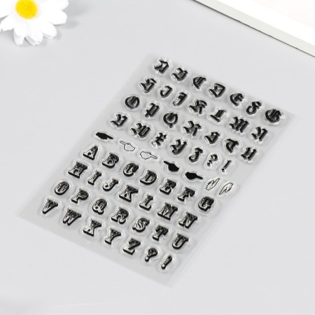 Stamp for creativity Silicon "Letters and Points" 16x11 cm-1