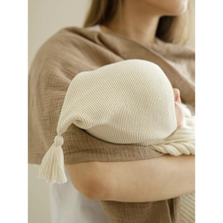 Hat with a brush children's amababy pure love Sweet, size 46-48 cm, milk color-5
