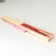 Fan bamboo, textile h = 23 cm "evening on the river" red, with a brush