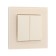 Tot Matte Glass switch, 10 a, 2 cl., Hidden, glass, beige
