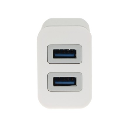 Network charger byz U26 EU, 2 USB, 2.4 A, Lightning 1 m cable, white-6