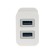 Network charger byz U26 EU, 2 USB, 2.4 A, Lightning 1 m cable, white