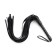 Leather whip, 55 cm, black
