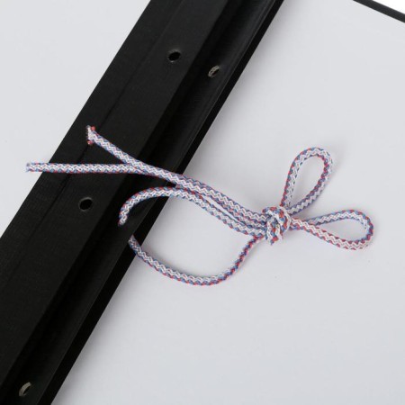 Folder "Graduation Qualification work for the degree of bachelor" boumvinyl, scallops/suture, without paper, black color (capacity up to 300 sheets)-2