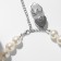 Set 2 items; Earrings, Kilence "Heart" large pearls, white color in silver