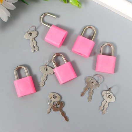 Lacking with a key for the casket metal, plastic set 5 pcs C286 3.1x1.9 cm-2