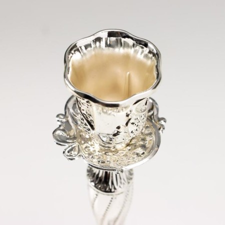 Summary Metal for 1 candle "Vine vine" silver 18.5x6x6 cm-2