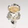 Summary Metal for 1 candle "Vine vine" silver 18.5x6x6 cm