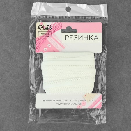 Gum is openwork, 10 mm, 10 ± 1 m, white color-2