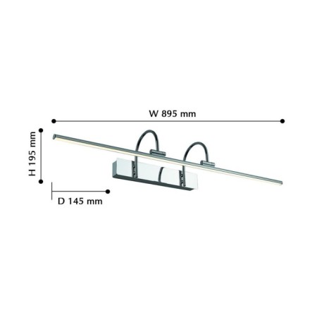 Wall lamp Strenuus 895 mm, 145 mm, LED 16W-1