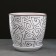 Pot floral abstraction white 2.5 liters