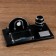 Table set 4V1 with a business card and clock, 34x17x13 cm