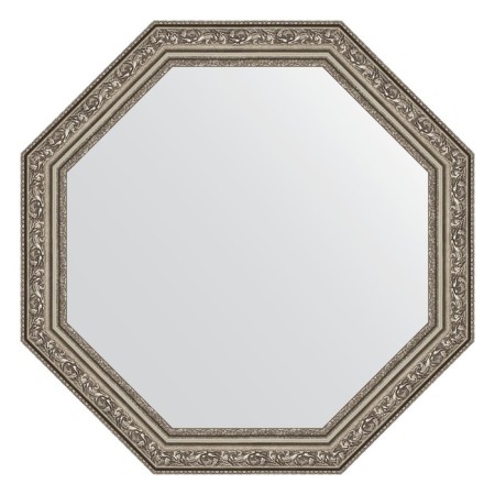 Mirror in the baguette frame, vignette aged silver 56 mm, 55x55 cm