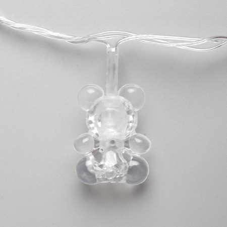 Garland “thread” 5 m with nozzles “bears”, IP20, transparent thread, 20 LED, glow of multi (RG/RB), blinking, 220 V-3