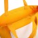 Hooper bag without fastening, from textiles, yellow/white color