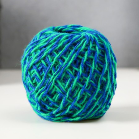 Acryl yarn 100% acrylic, 100m/40 ± 5 g (green-blue melange)
