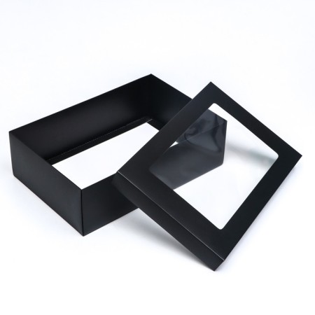 Folding box "Black", with a window 30 x 20 x 9 cm-3