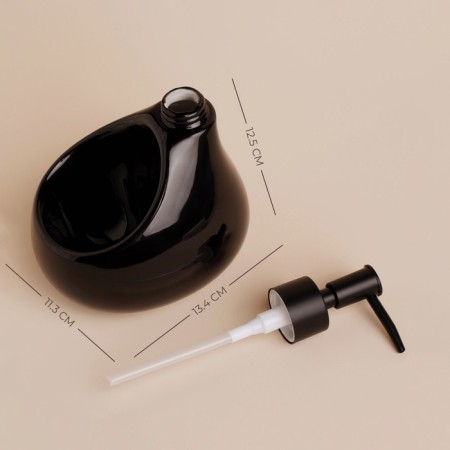 A soap dispenser with a Savanna drop sponge stand, 450 ml, black color-1