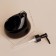 A soap dispenser with a Savanna drop sponge stand, 450 ml, black color