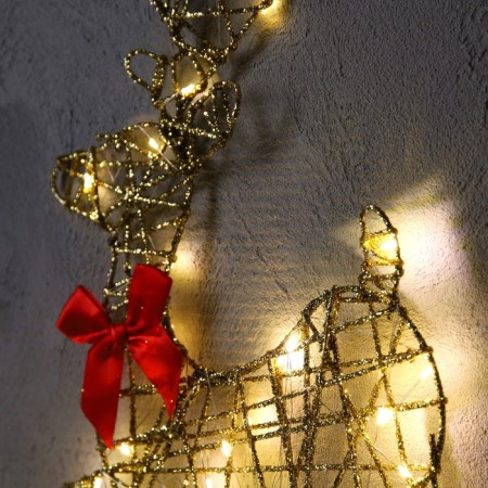 LED figure "Deer" 28 × 47.5 cm, metal, batteries AAX2 (not in the kit), glow warm white-2