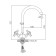 Accoona A4570 kitchen mixer, two -wound, with nut, brass, chrome