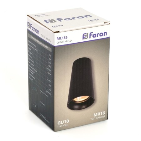 Ceiling light Feron ML185, IP20, GU10, 35 W, 70x70x110 mm, black color-7
