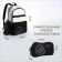 Young backpack from a lightning textile, 3 pockets, a bag, a suitcase holder, black/white color