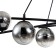 Suspended lamp 8x40W E14, size 89x56x96 cm