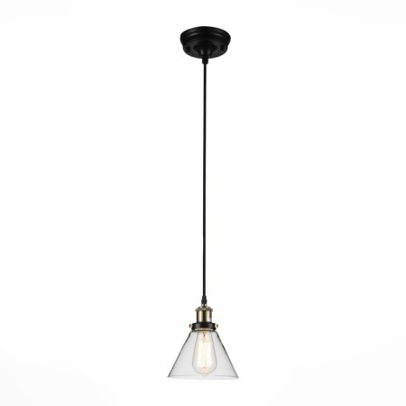 Suspension lamp ST LUCE. SL237.403.01. Evoluto. 1x40 W, E27, 18x18x13.5 cm, black color, bronze