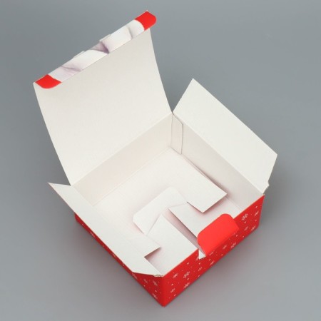 Folding box "New Year's bear", 15 x 15 x 7 cm, New Year-2