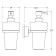 Holder with a dispenser of liquid soap, matte crystal, chrome, fbs
