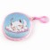 Baby plush backpack with a wallet "Girl with a cat", 24*24 cm, pink color
