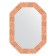 Mirror in the baguette frame, honeycomb copper 70 mm, 52x72 cm