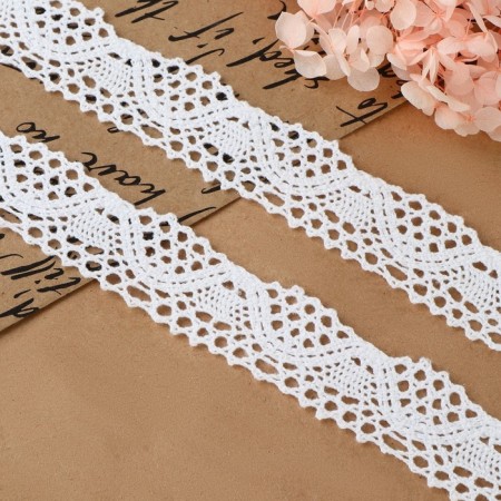 Knitted lace, 26 mm × 10 ± 1 m, white color-1