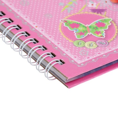Notebook in a gift box, on a lock, A6, 50 sheets, line, "Butterfly", mix-3