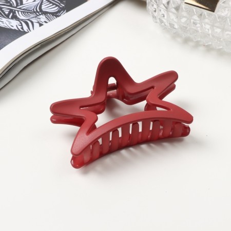 Hair crab "Matte" star, 7 cm, mix