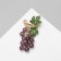 Brooch "Grapes" Brush, Pudylet-green color in gold