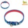 Collar "thunderstorm", artificial leather, 31 x 1 cm, mix of flowers
