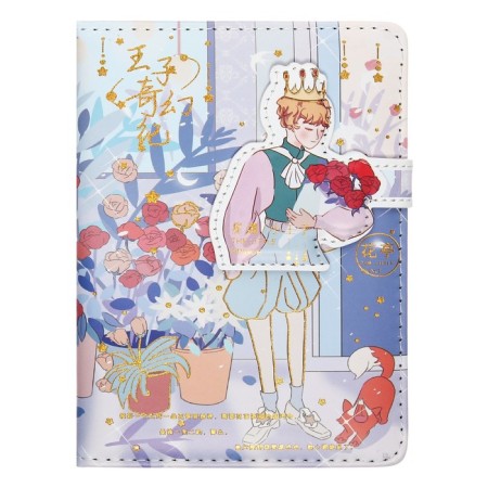 Gift notebook, A6, 100 sheets, a colored block, with a curly knife on a magnet, "anime", mix-3