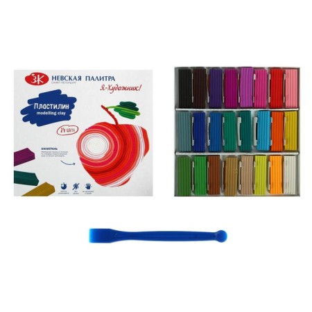 Plasticine "I am an artist!", 24 colors, 480 g, with a stack